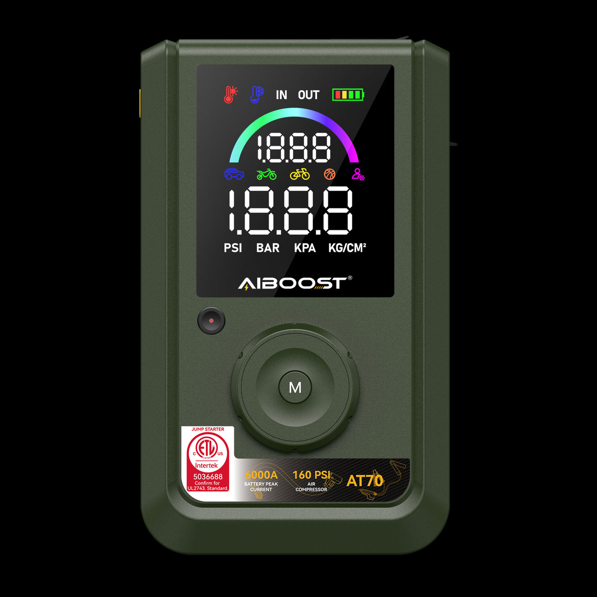 6000A 99.9wh 65W Portable Jump Starter with Air Compressor